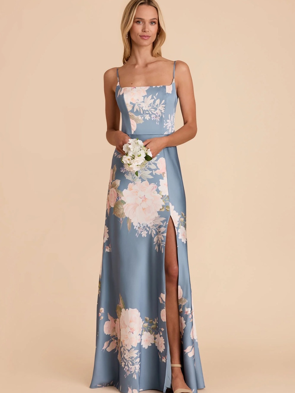 Birdy Grey Mai Dress Dusty Blue Romantic Bouquet - S